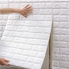 1pc DIY 3D Foam Wall Sticker. Brick Wallpaper, Soft, Self Adhesive, Waterproof, Mould-Proof, For Room/ Home/ Living Room/ Bathroom/ Kitchen/ Bedding Room Decoration,