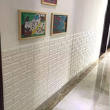 5pcs/10pcs DIY Self Adhesive 3d Wall Stickers, Foam Bricks Wallpaper, For Bedroom Waterproof Home Decor