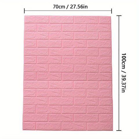 1pc DIY 3D Foam Wall Sticker. Brick Wallpaper, Soft, Self Adhesive, Waterproof, Mould-Proof, For Room/ Home/ Living Room/ Bathroom/ Kitchen/ Bedding Room Decoration,