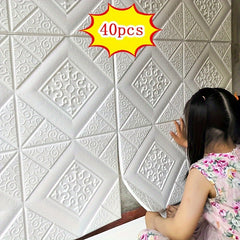 5pcs/10pcs 35x35cm / 13.78in X 13.78in DIY 3D Ceiling Foam Wall Stickers, Self-adhesive Waterproof And Mildew Proof, Room, Home, Living Room, Bathroom, Kitchen, Bedroom Decor