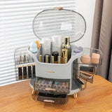 Bathroom Vanity Makeup Organizer Clear 10 Drawer Big Cosmetics Storage Box for Women Plastic Make Up Skincare Display Case
